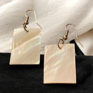 Gorgeous seashell rectangle earrings